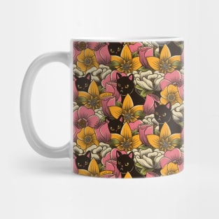 Cats in a Field of Flowers Pattern by Tobe Fonseca Mug